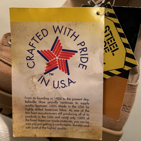 ladies or men’s Military Steel Toe tan leather size 5.5, runs large - Picture 9 of 12